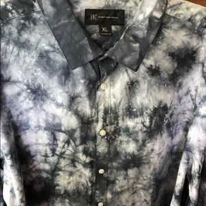 I.N.C button down tye dye